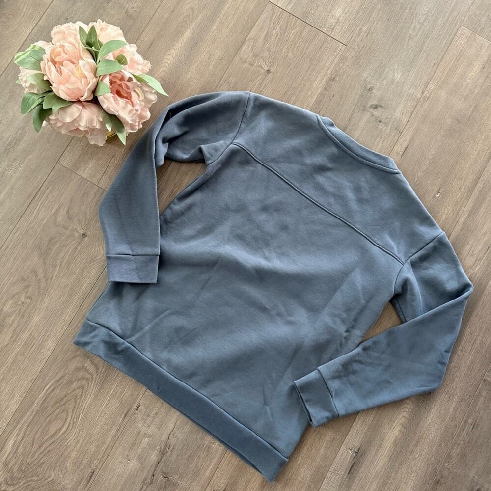 Mondetta Everyday Gray Blue Oversized Tunic Sweatshirt - Picture 2 of 5